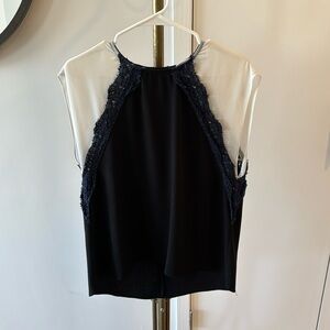 Multicolor lace detail top